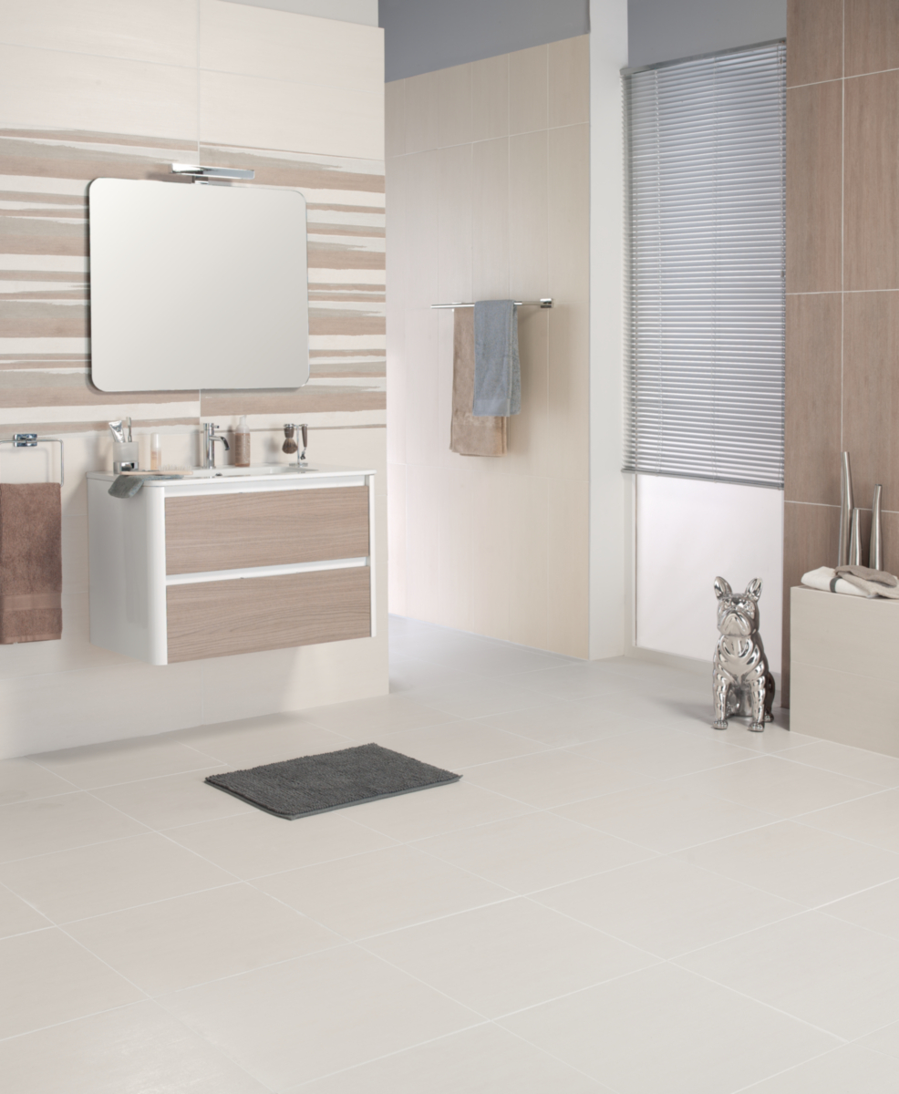 Carrelage blanc poli brillant 80x80