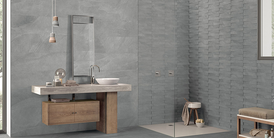 Carrelage salle de bain effet ciment