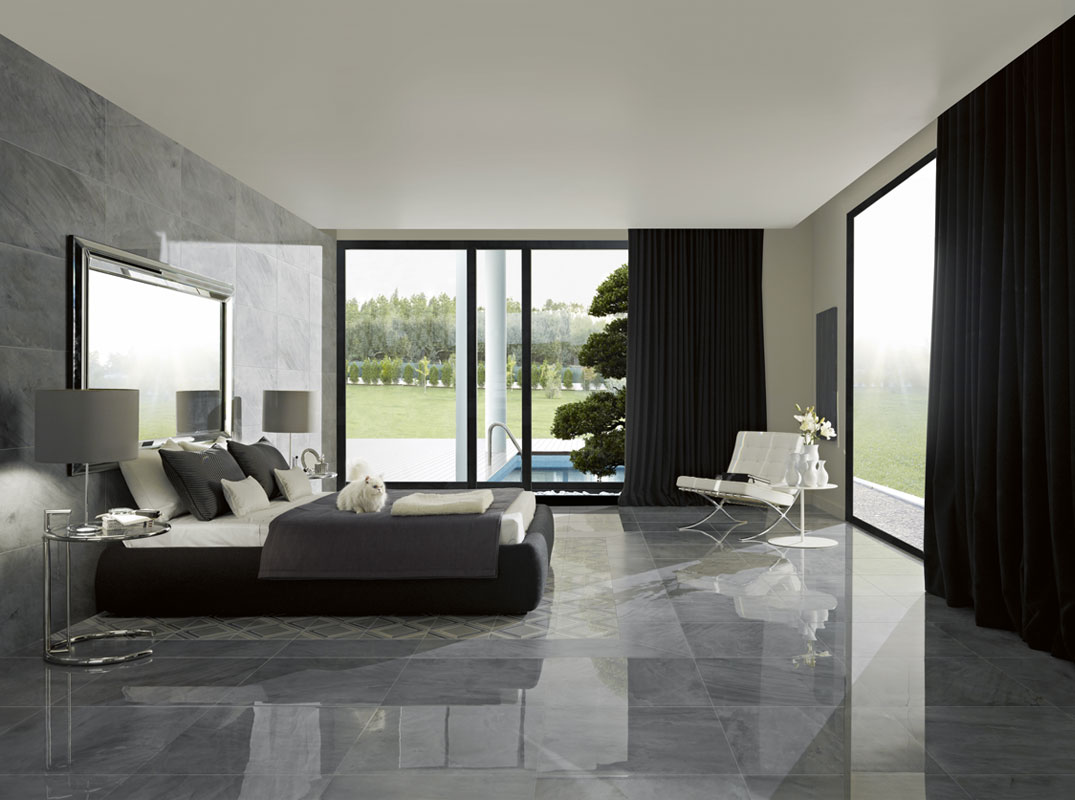 Carrelage brillant effet miroir