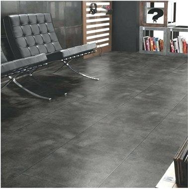 Carrelage gris anthracite satiné