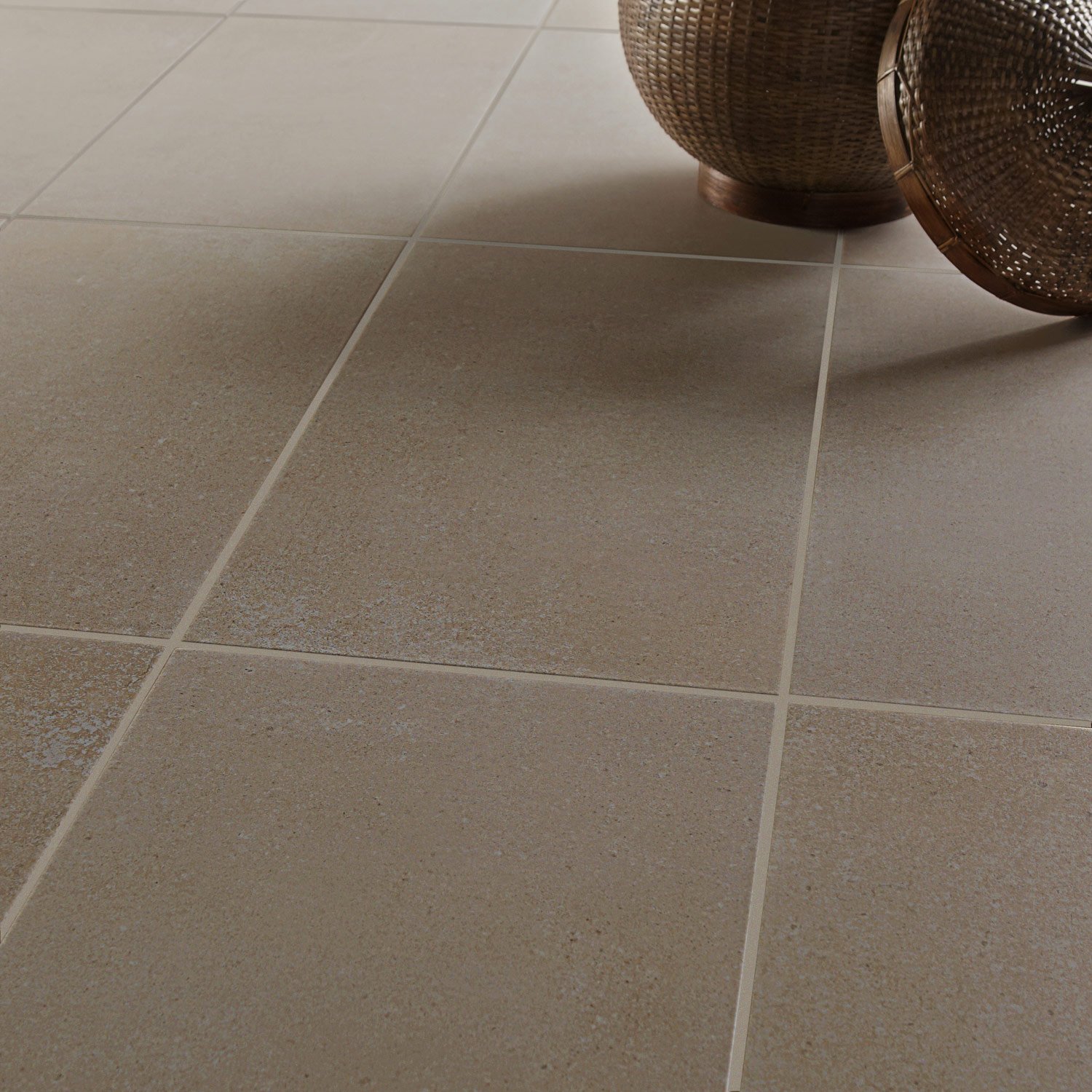 Carrelage sol cuisine taupe