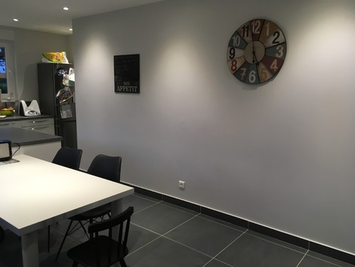 Carrelage gris foncé quelle couleur au mur