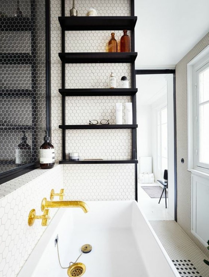 Carrelage hexagonal blanc petit