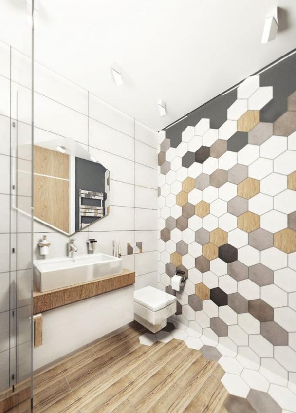 Carrelage hexagonal point p