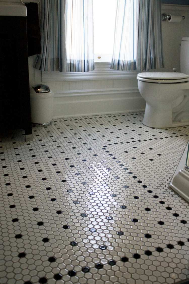Carrelage hexagonal blanc mosaique