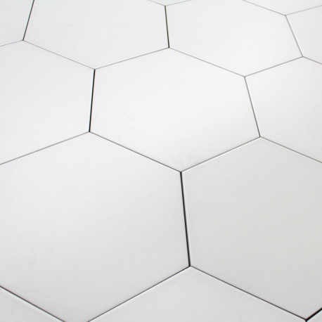 Carrelage hexagonal sol blanc