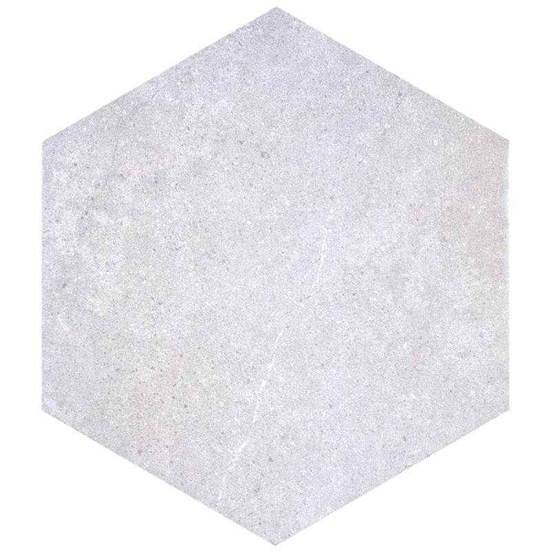 Carrelage hexagonal gris