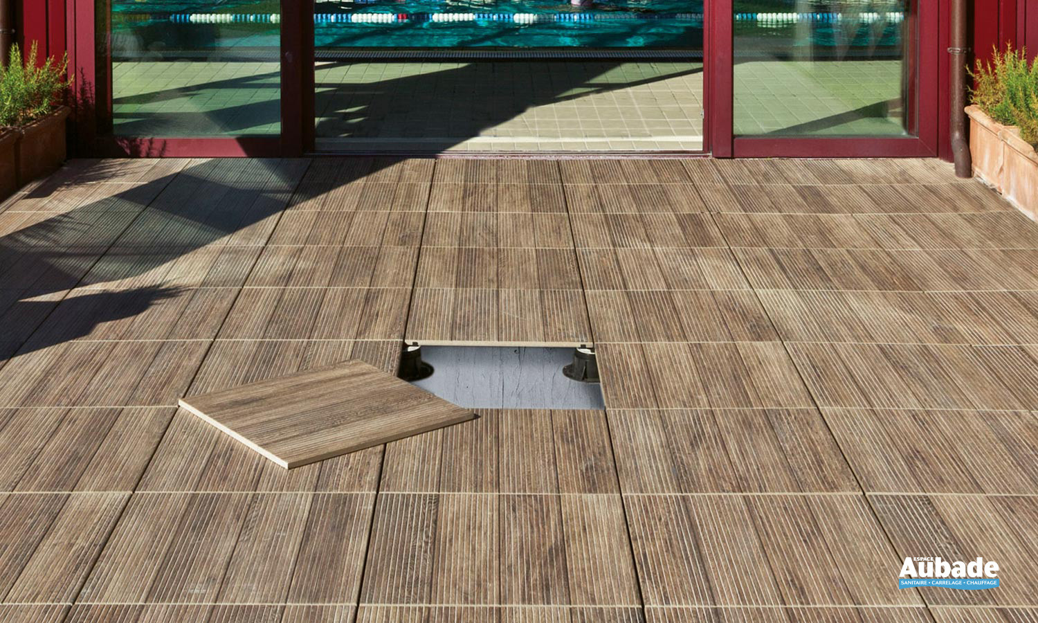 Carrelage faux bois exterieur
