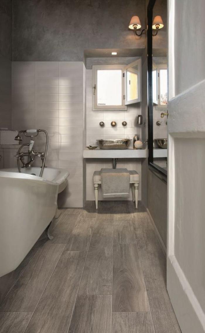 Carrelage parquet salle de bain
