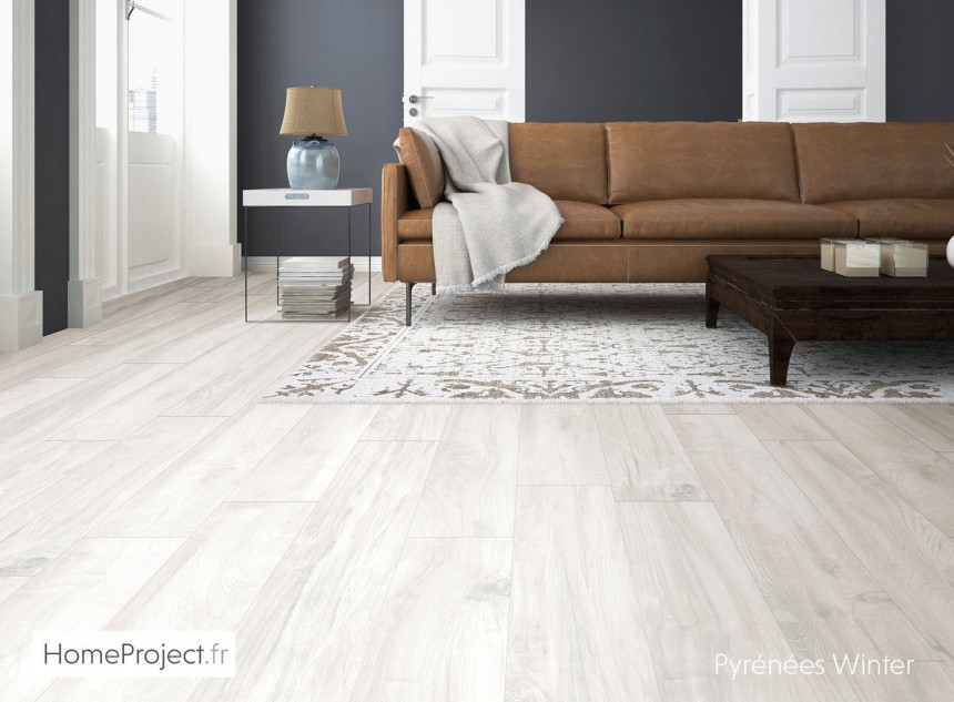 Carrelage parquet blanc