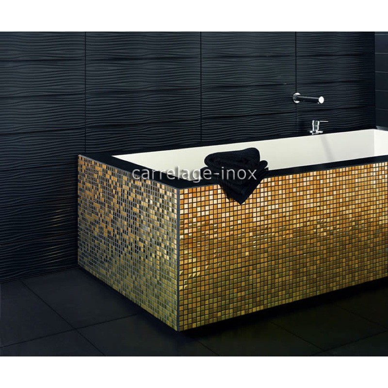 Carrelage mosaique dorée