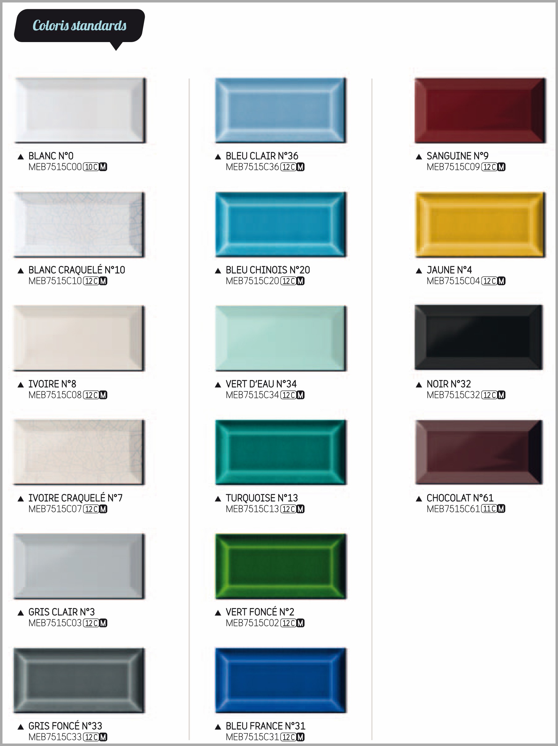 Carrelage metro couleur