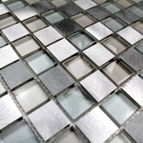 Carrelage mosaique aluminium