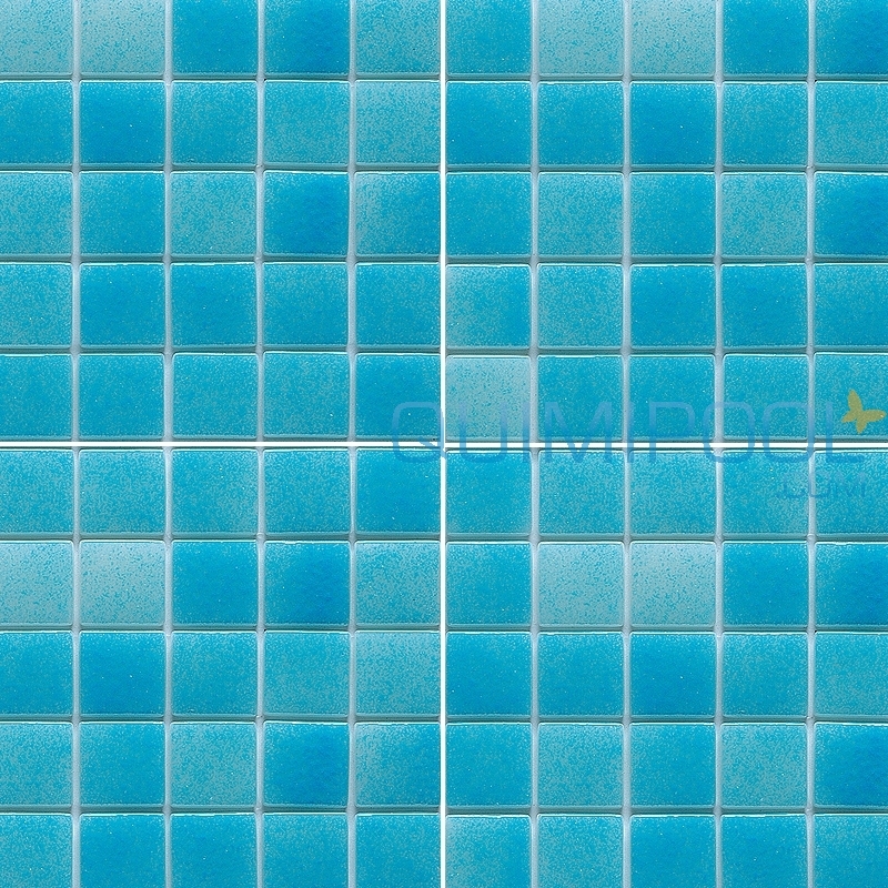 Carrelage antidérapant bleu