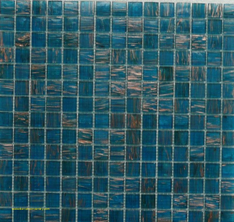 Carrelage mosaique bleu turquoise