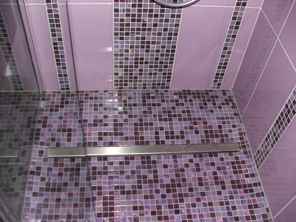 Carrelage mosaique douche antidérapant