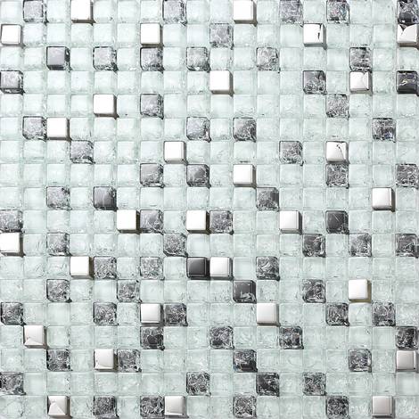 Carrelage mosaique verre noir