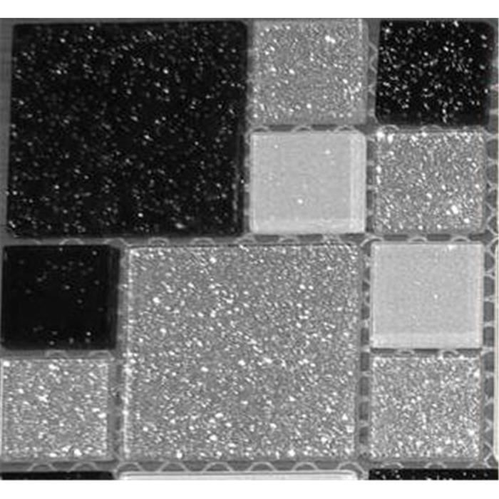 Carrelage mosaique noir brillant