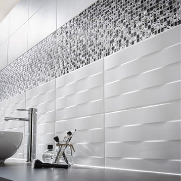 Carrelage blanc salle de bain 11x11