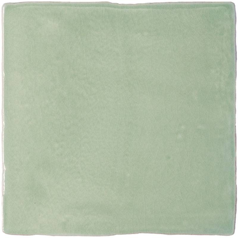 Carrelage vert brillant