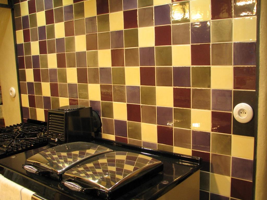 Carrelage mural cuisine blanc 10x10