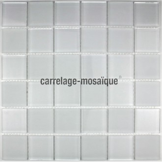 Carrelage mosaique blanc mat