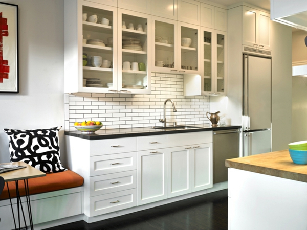 Carrelage mural cuisine blanc