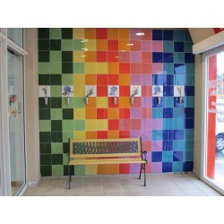 Carrelage mural blanc brillant grand format