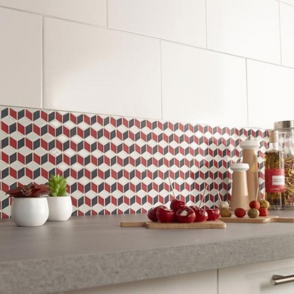 Carrelage blanc 25 x 40