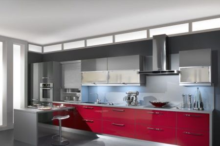 Modele cuisine rouge et noir