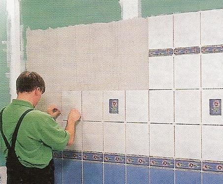 Carrelage mural coller
