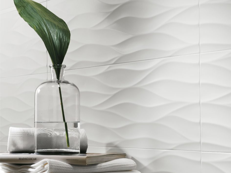 Carrelage blanc vague