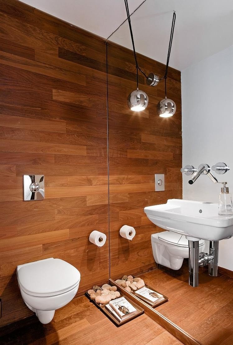 Carrelage salle de bain imitation teck