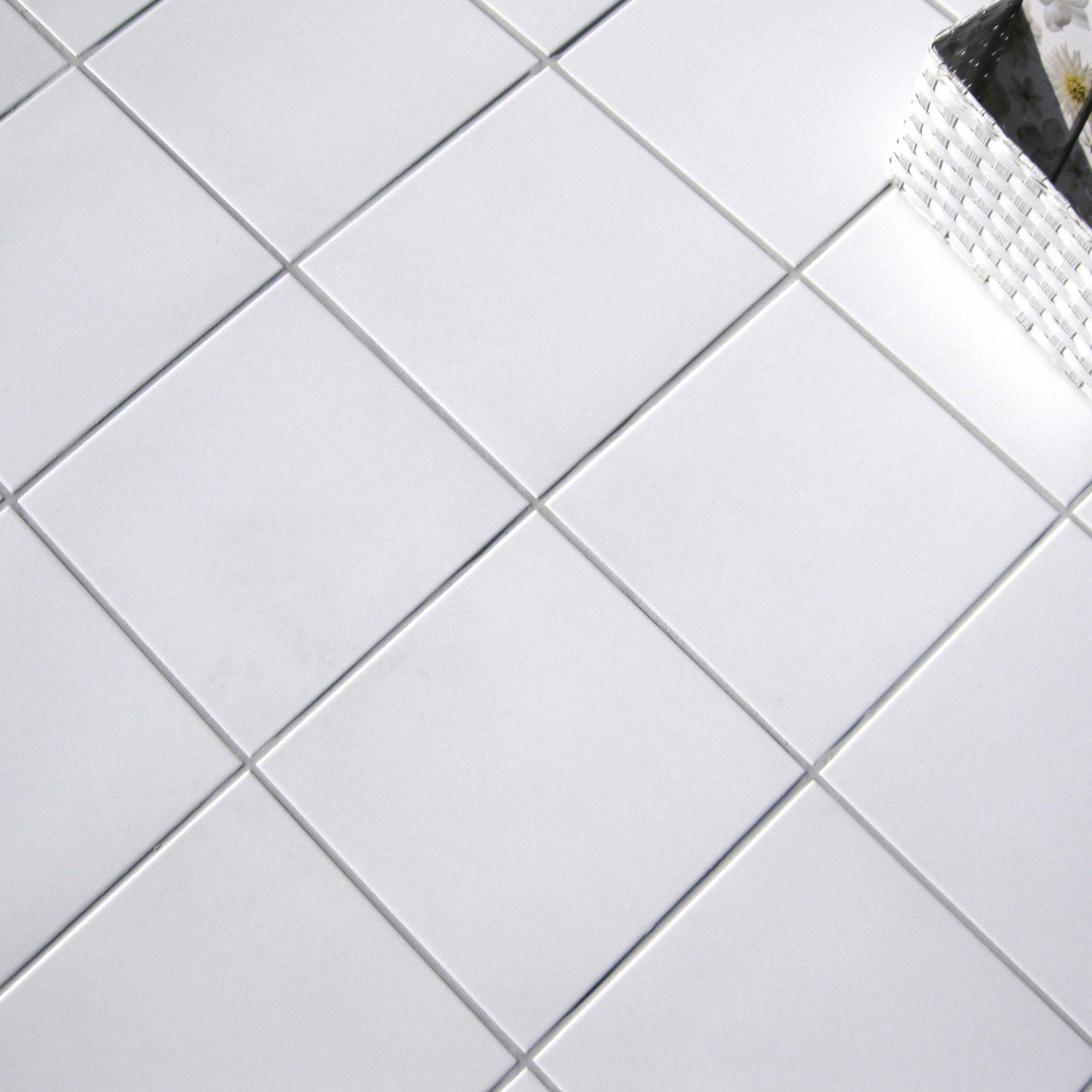 Carrelage blanc mat sol