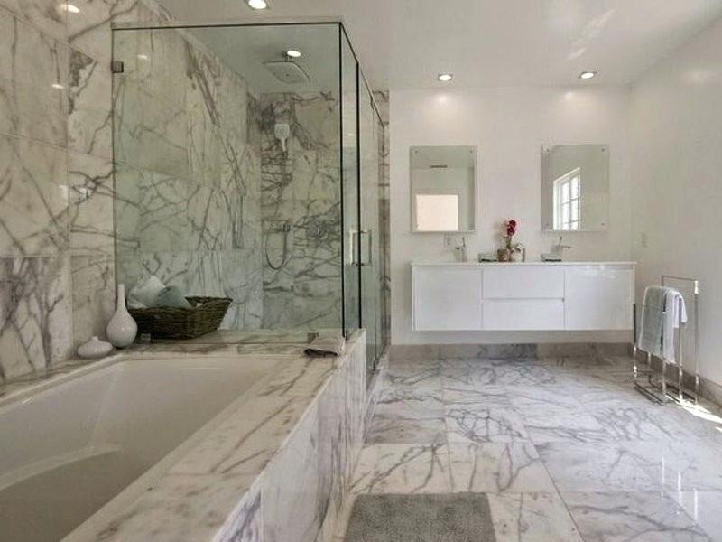 Carrelage salle de bain marbre noir