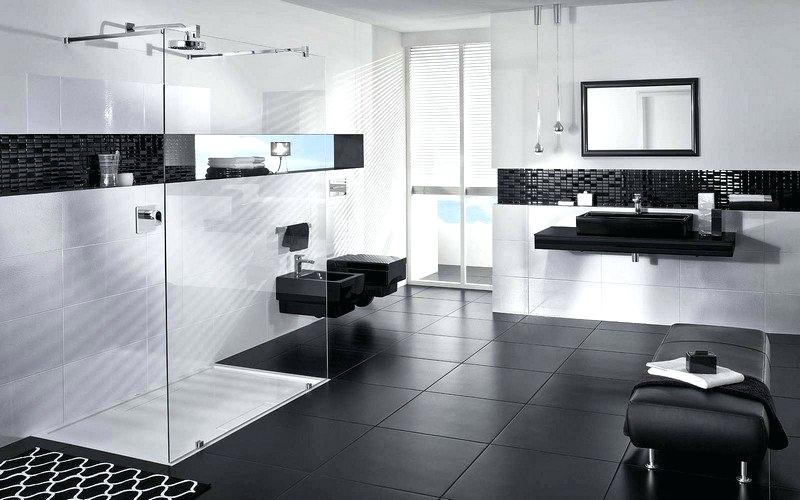 Carrelage sol noir et blanc brillant