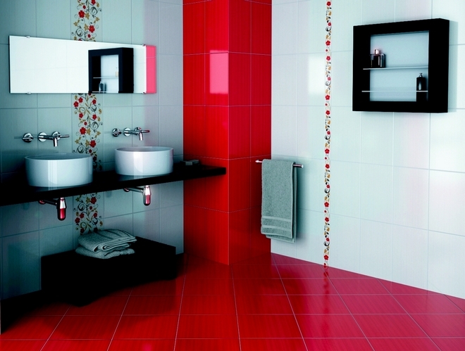 Carrelage antiderapant rouge