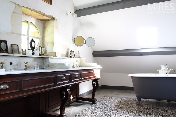 Carrelage vintage salle de bain