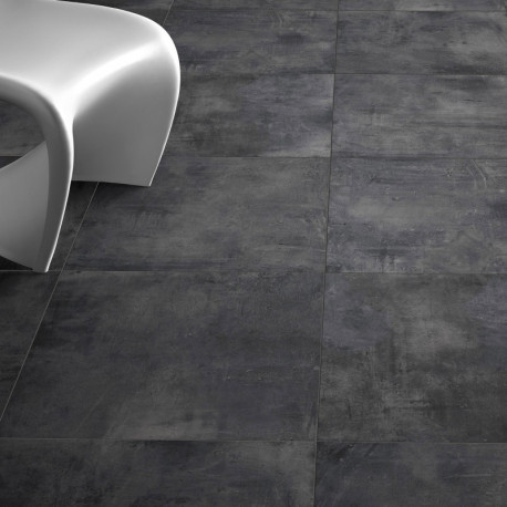 Carrelage anthracite poli