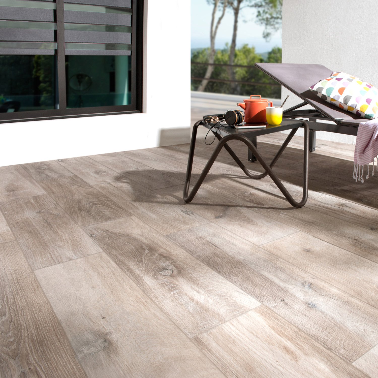Carrelage bois clair