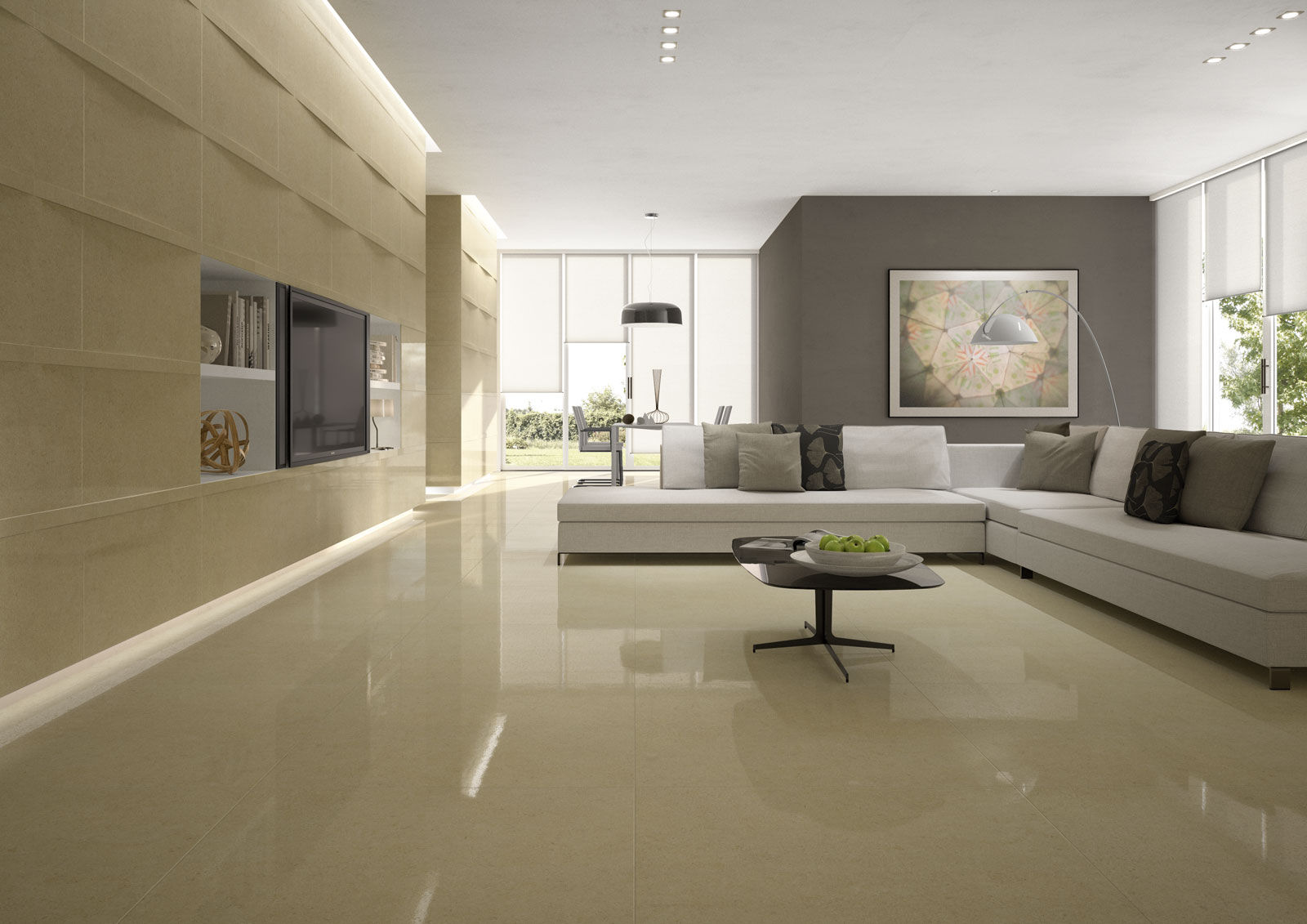 Aubade carrelage salon