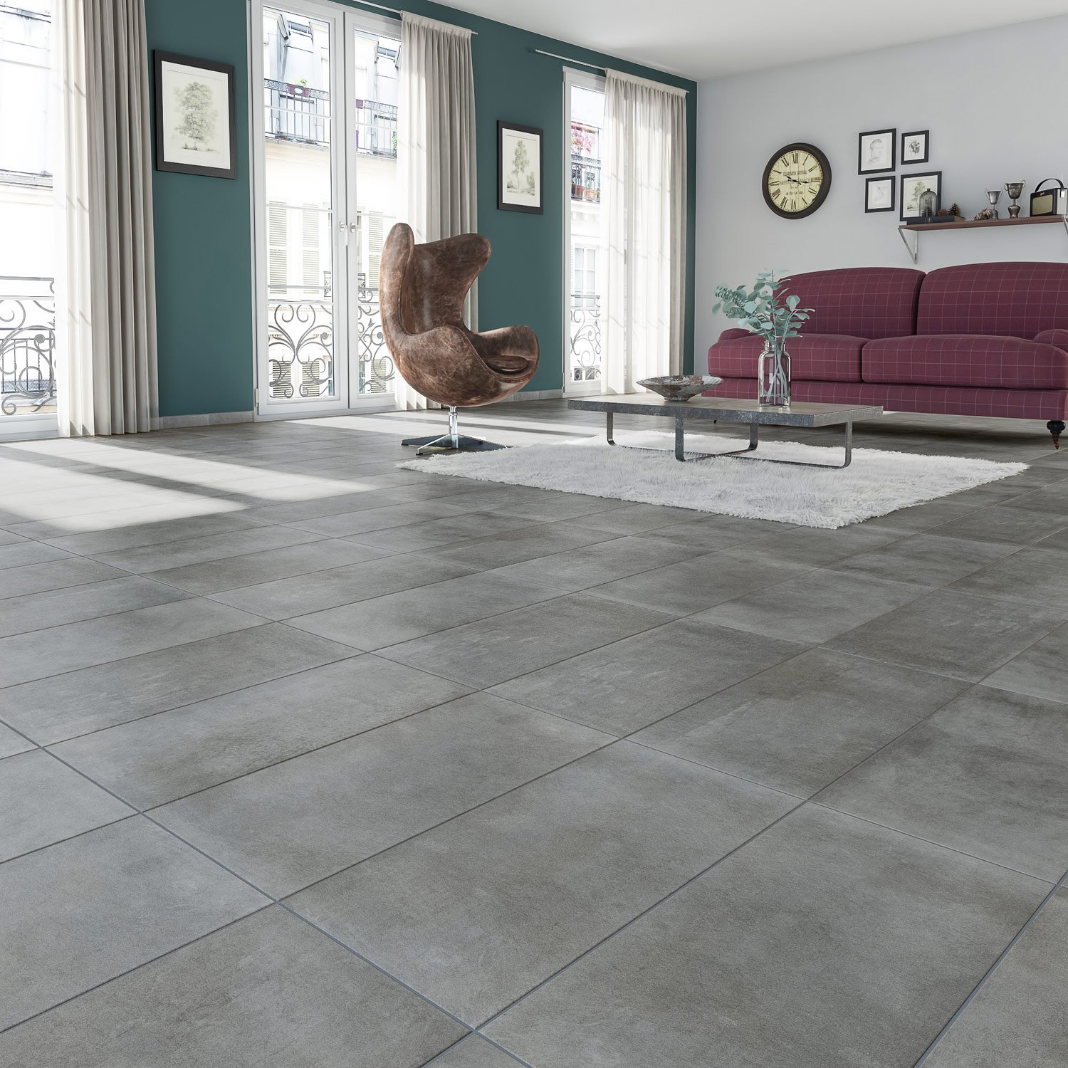 Carrelage anthracite point p