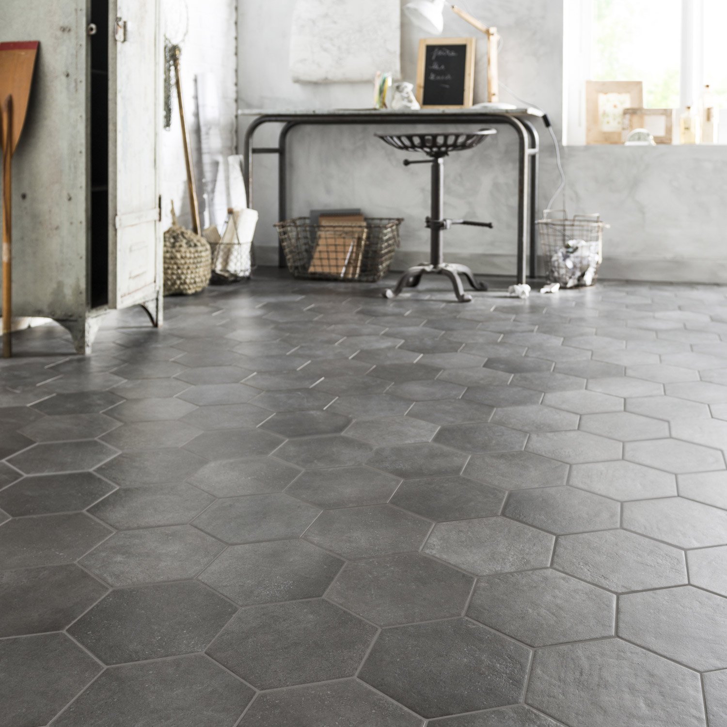 Carrelage sol facon ardoise