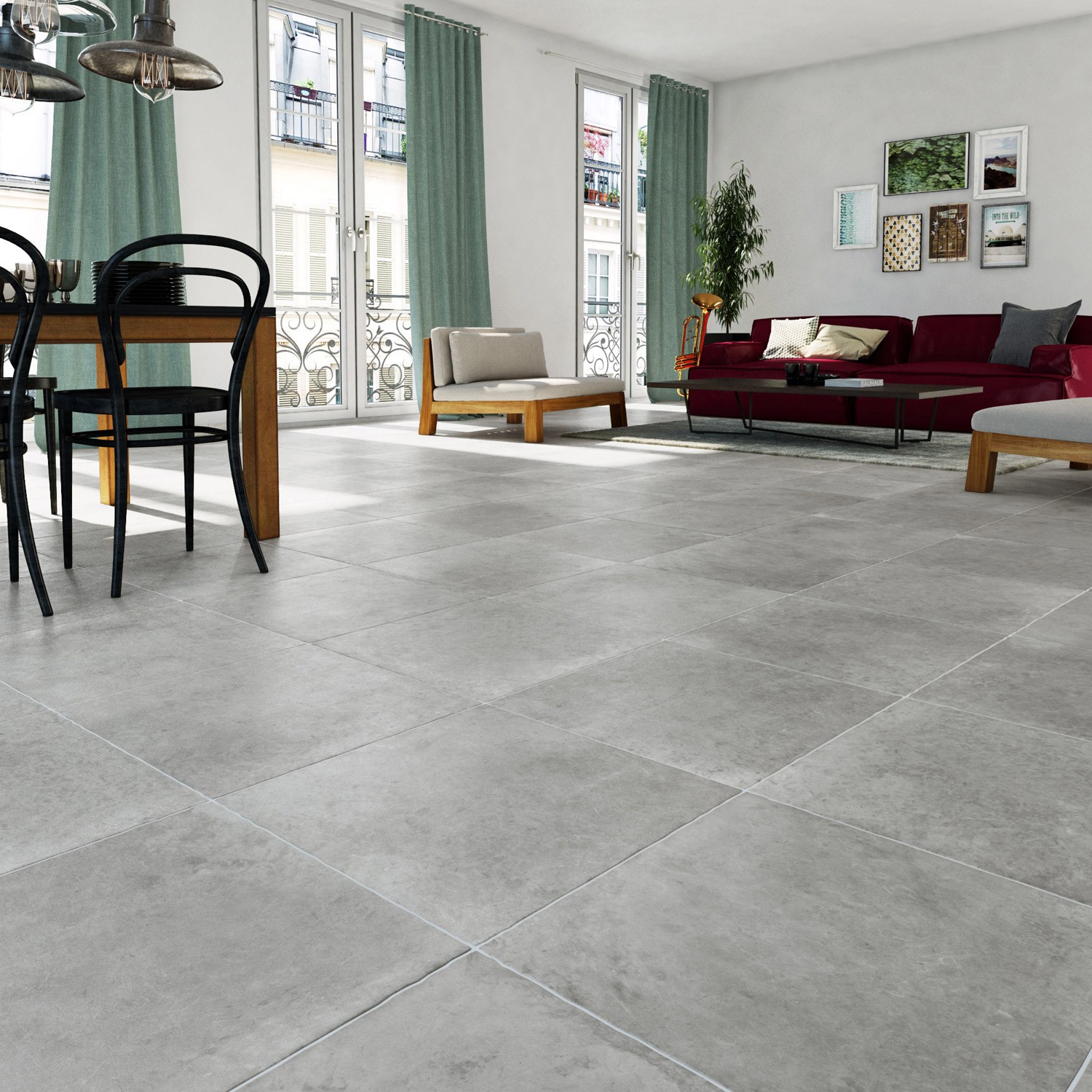 Carrelage living anthracite