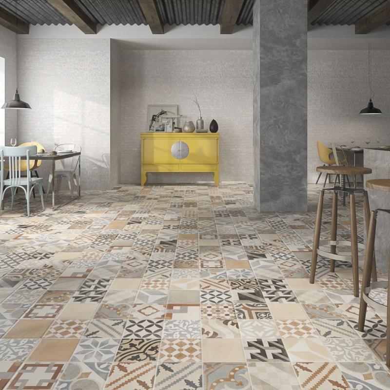 Carrelage ciment parquet
