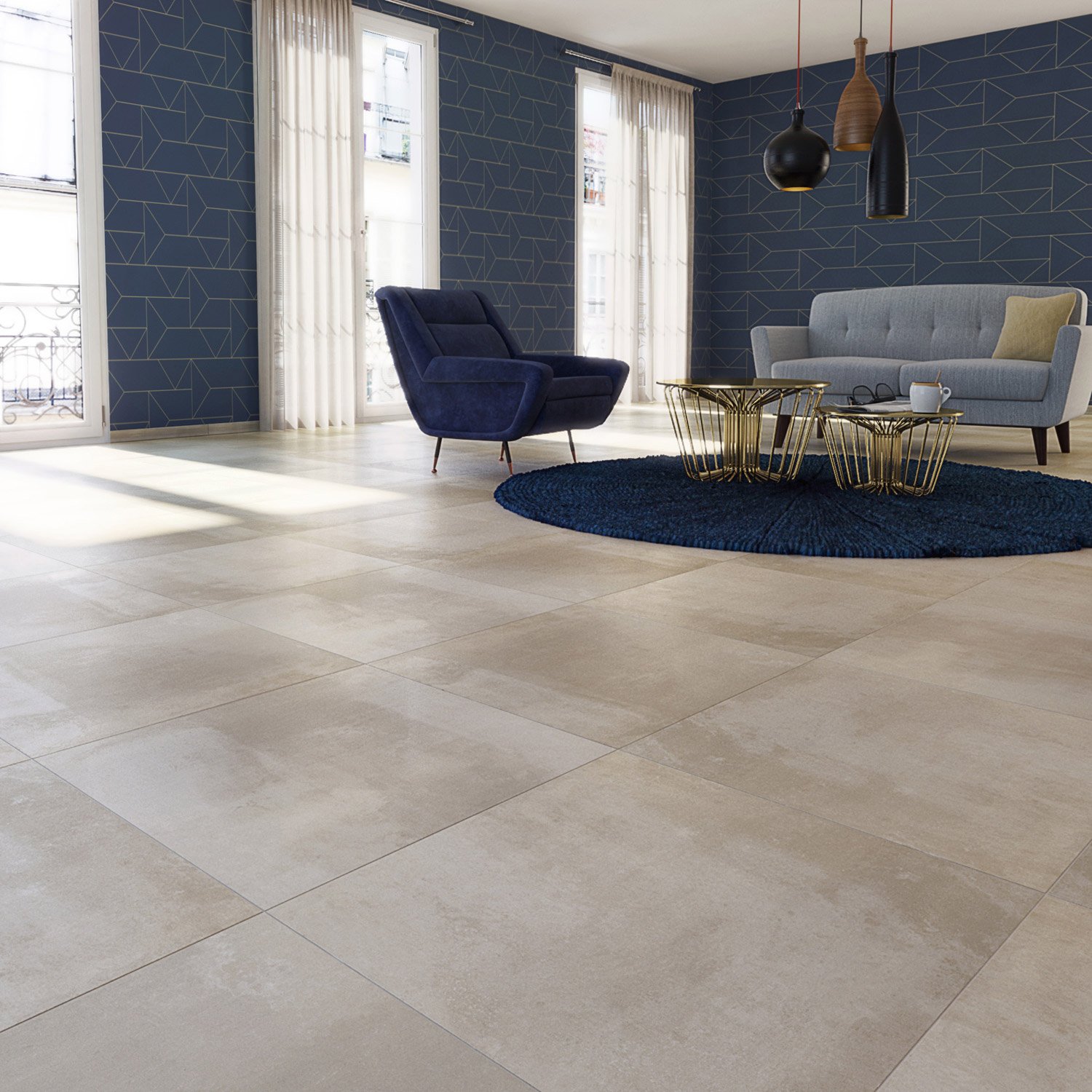 Carrelage terrasse beige 30 x 30 cm perelli