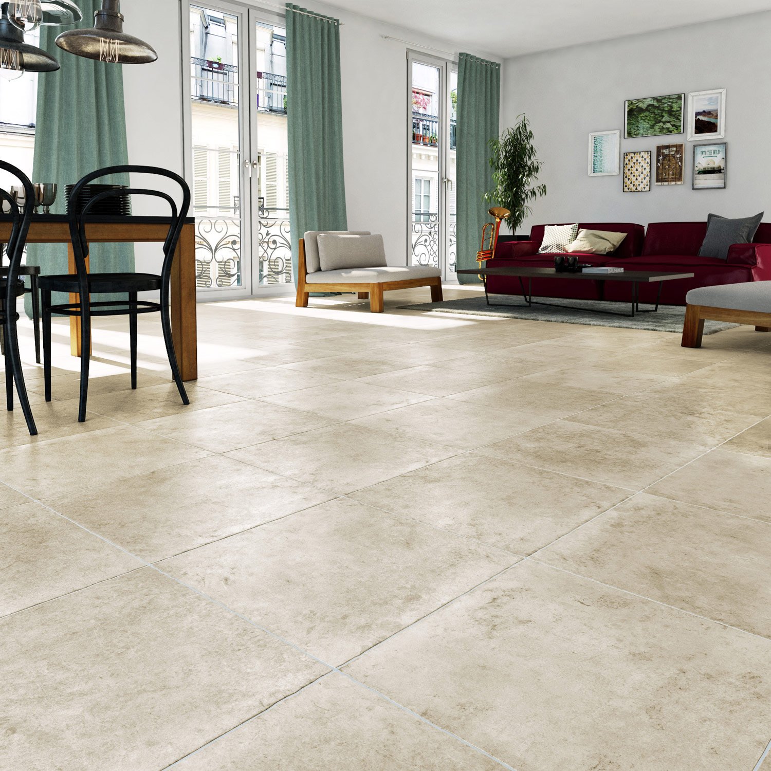 Carrelage beige sol