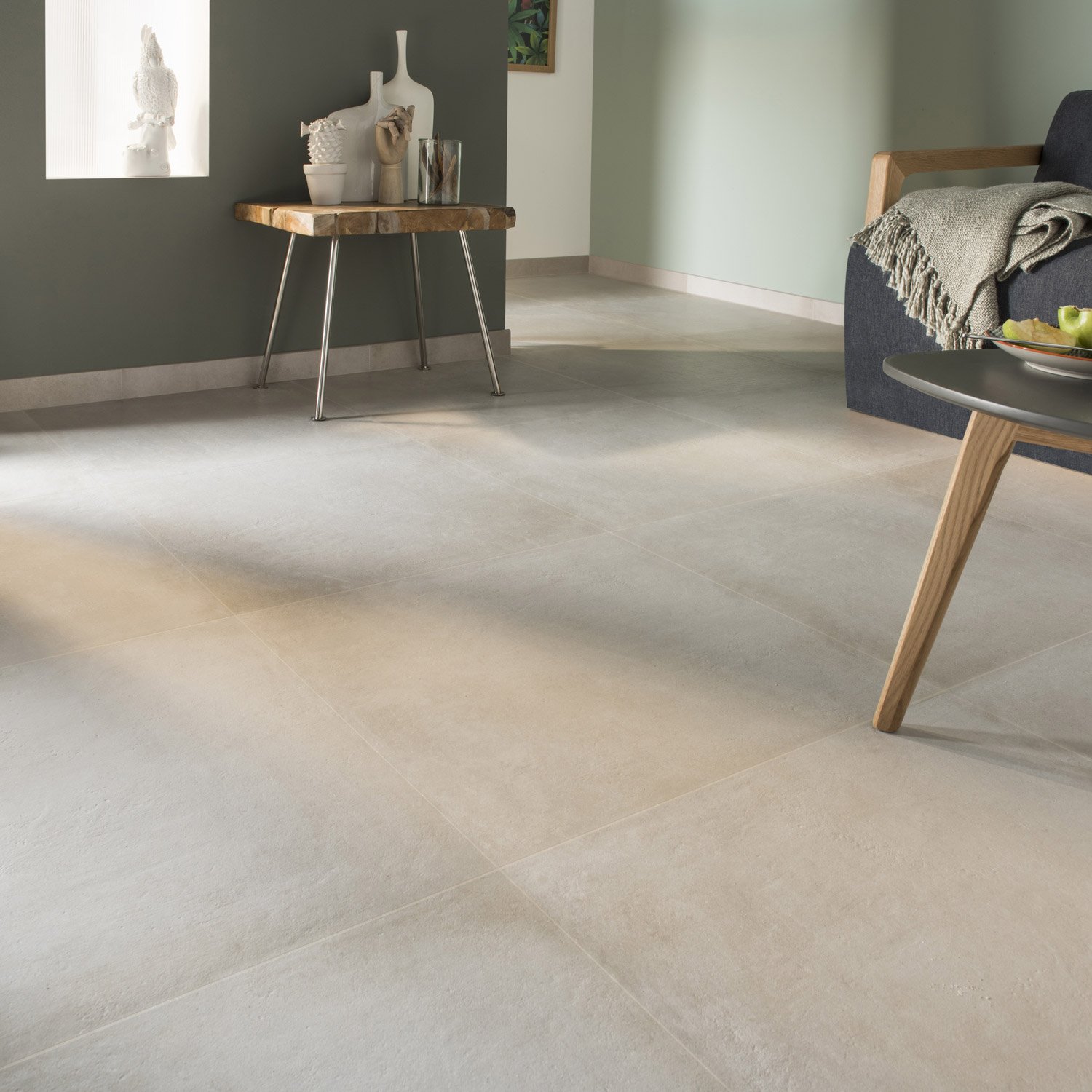 Carrelage blanc sol cuisine