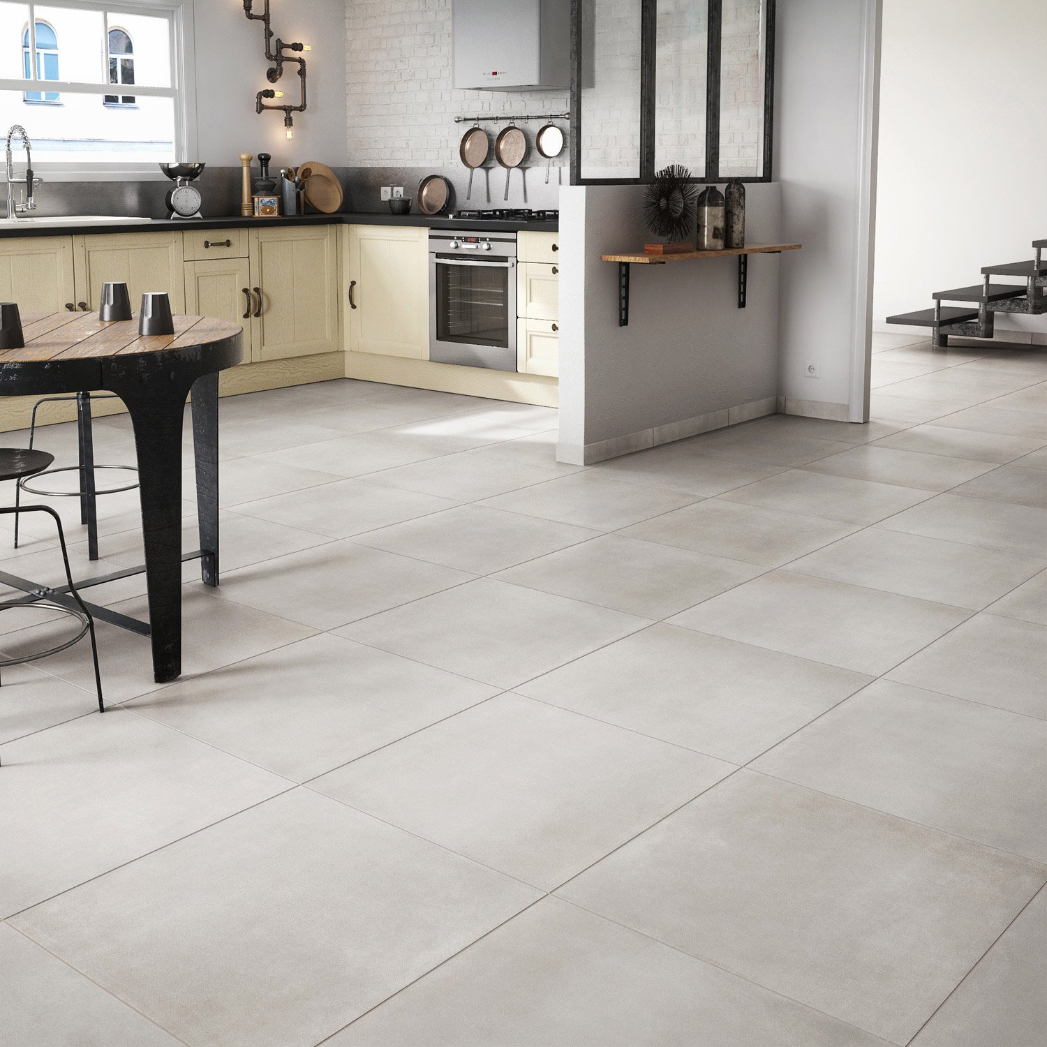 Carrelage blanc 60 x 60