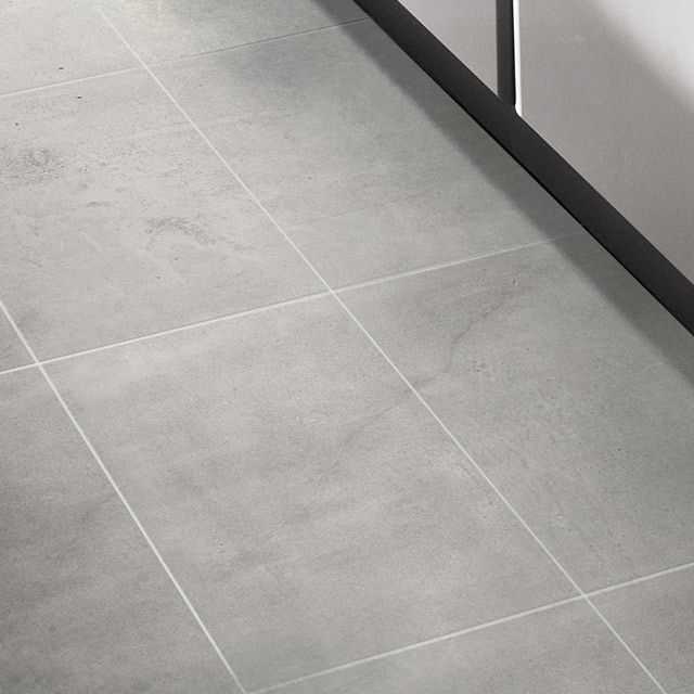Carrelage gris effet beton
